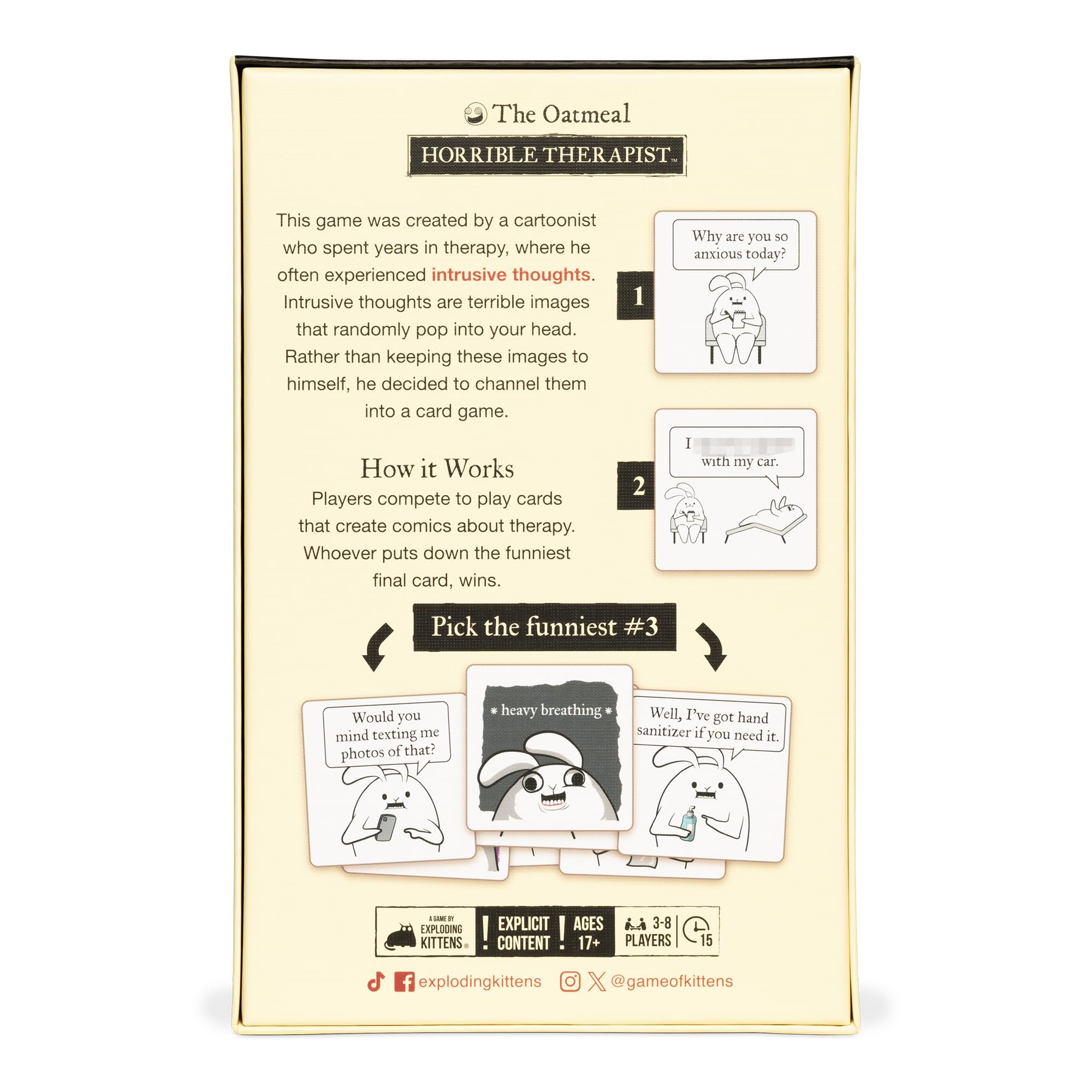Horrible Therapist – Adult Party Card Game (3-8 Players) - Image 2