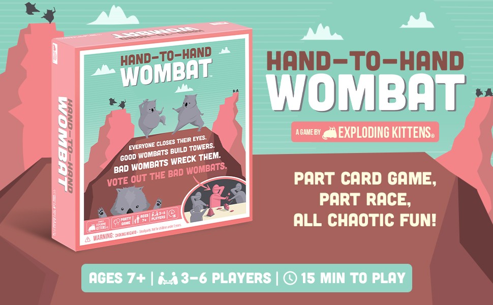 Hand to Hand Wombat – Exploding Kittens Party Game - Image 1